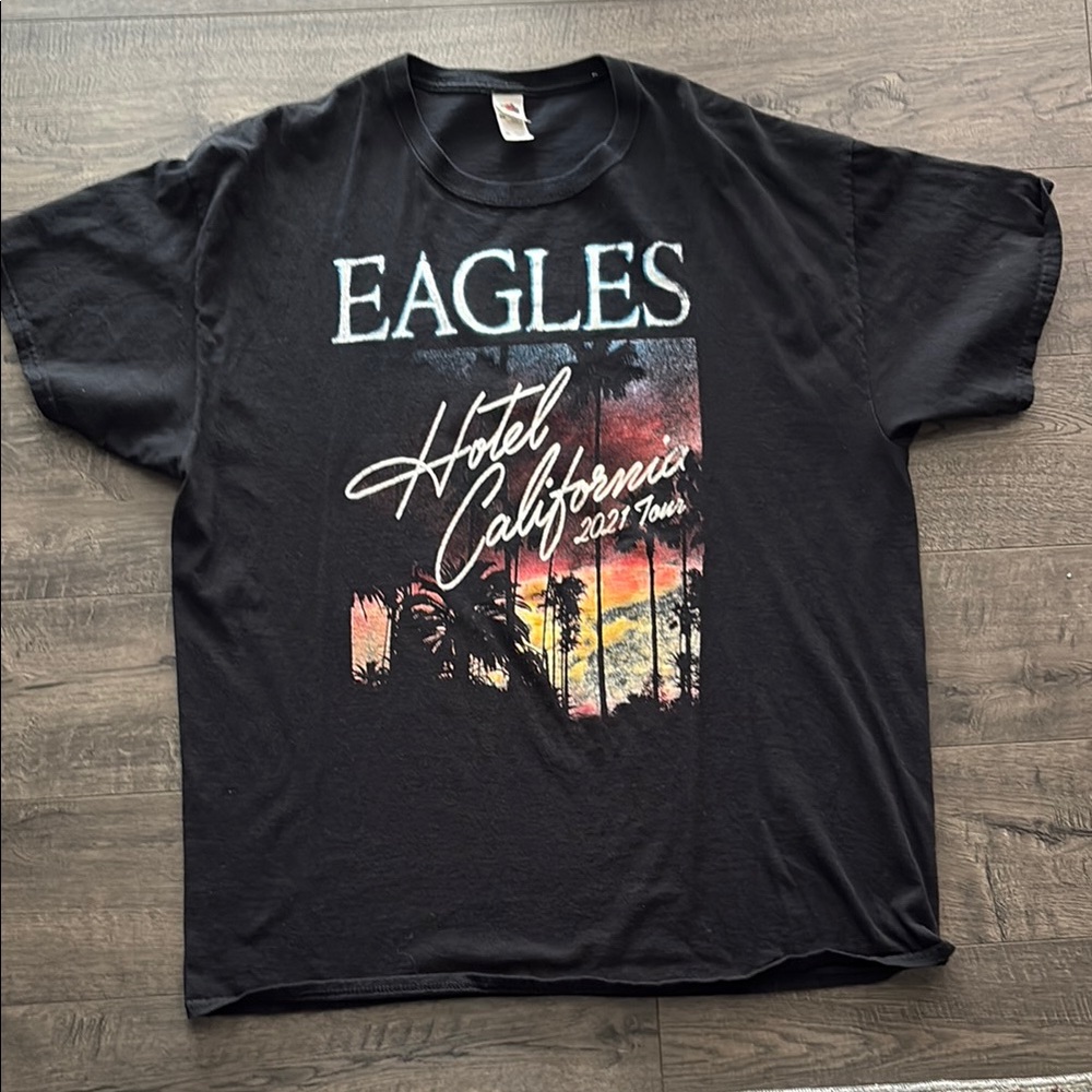 Eagles “Hotel California” 2021 Tour Black Graphic T-Shirt